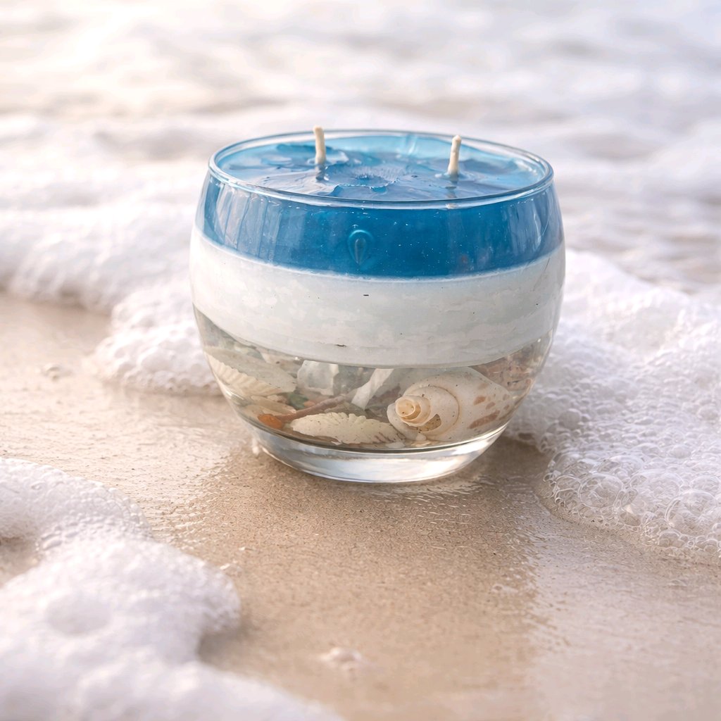 Sea Minerals Soy & Gel Wax Water Candle